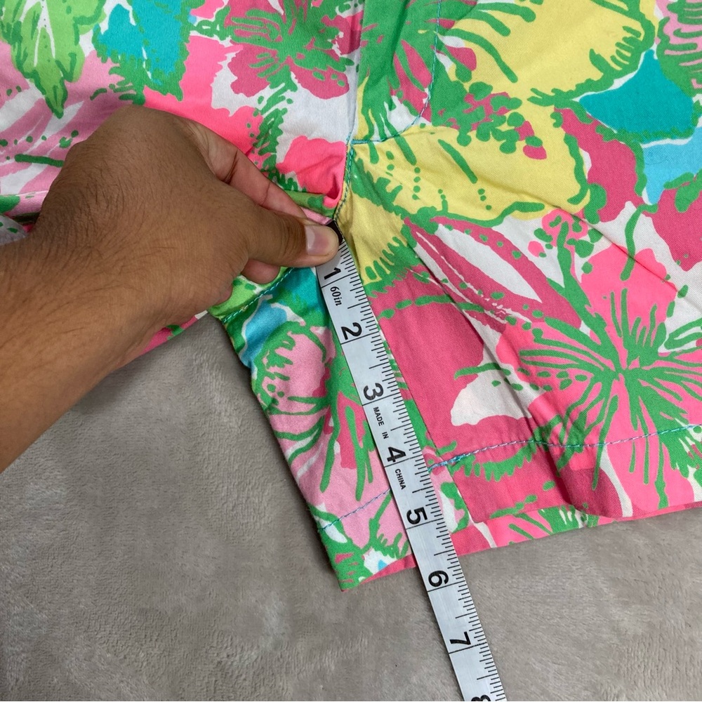 Lilly Pulitzer The Callahan Short Floral Green Pink Women's Sz 00 - Picture 14 of 14